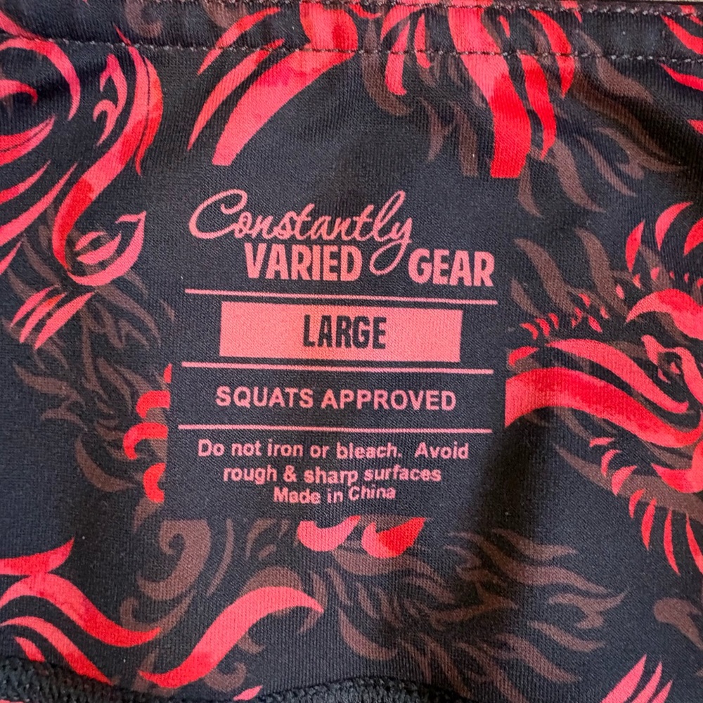 Constantly Varied Gear Phoenix Print Capri Leggings Athletic Workout L - Picture 4 of 9